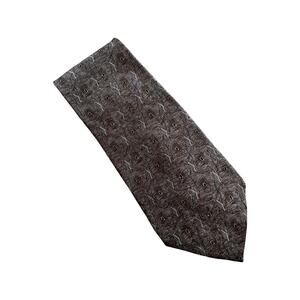 Vintage Pierre Cardin Taupe, Light Brown, Navy 90s Silk Necktie